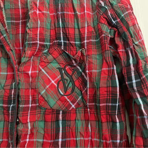 VICTORIA SECRET | Plaid cotton longsleeve chemise - Picture 4 of 7
